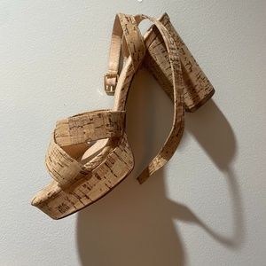 Cork Strapped Heels